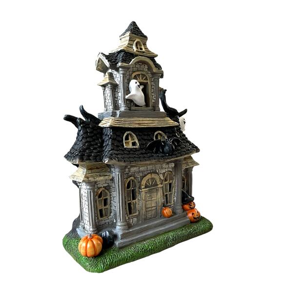 Halloween Haunted House LED Battery Lighted Ghosts Bats Creepy Pumpkins 16" NEW - Picture 2 of 15